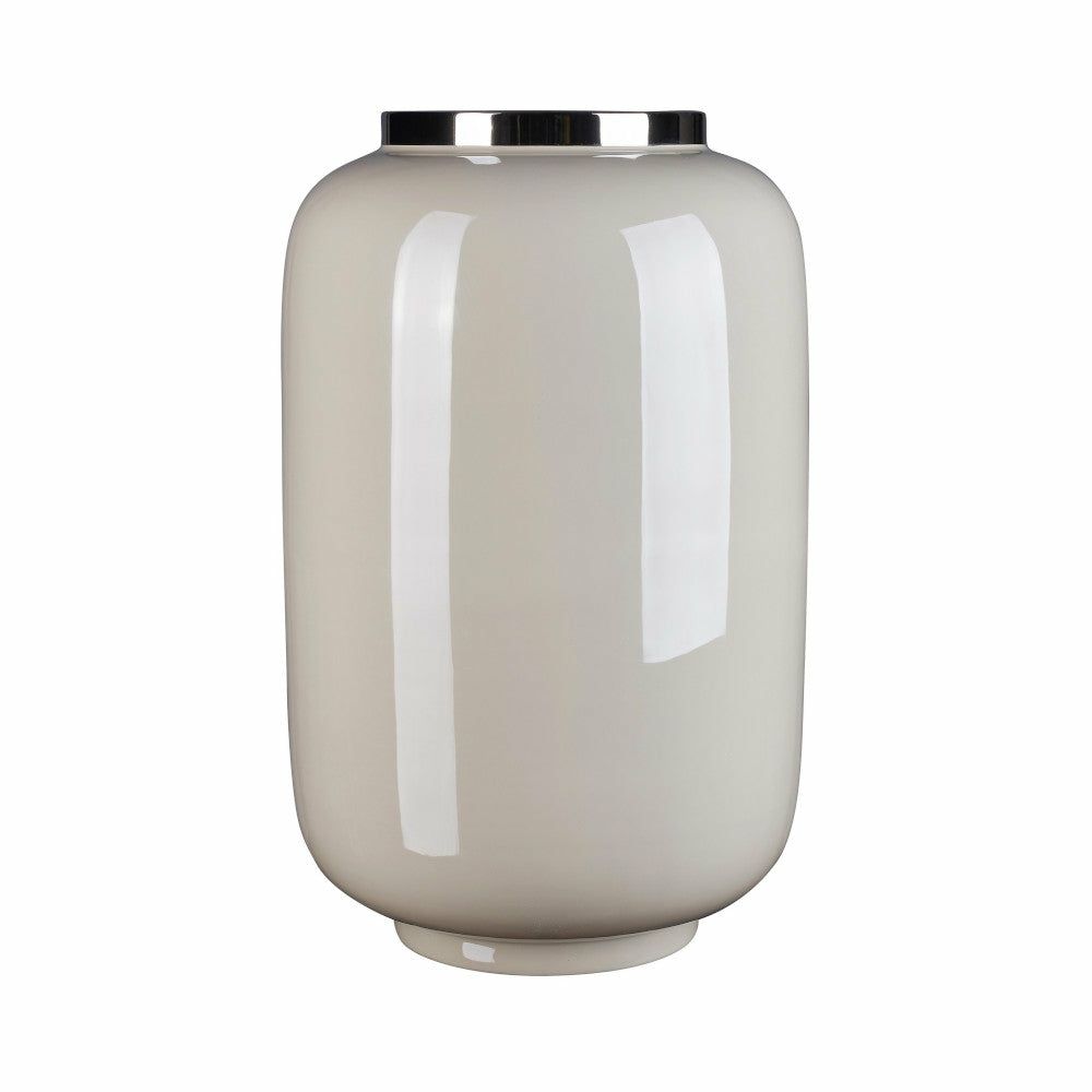 Vases | Vase Saigon L In Sandstone Silver 40 Cm Home Accessories Vases