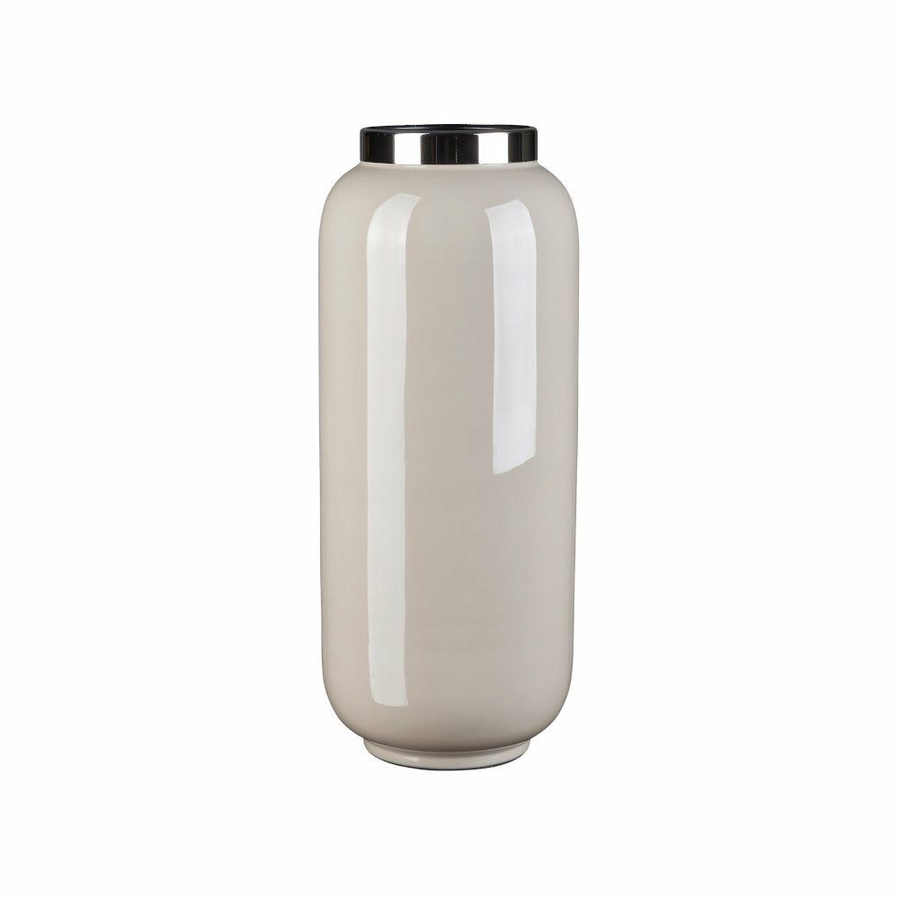 Vases | Vase Saigon M In Sandstone Silver 30 Cm Home Accessories Vases