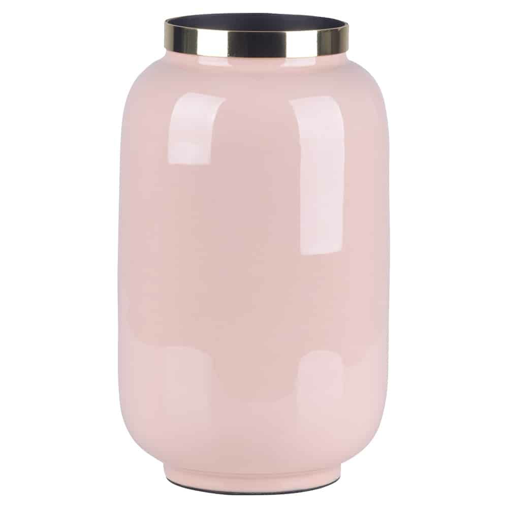 Vases | Vase Saigon Pink With Metal Ring Ø14X20Cm Home Accessories Vases