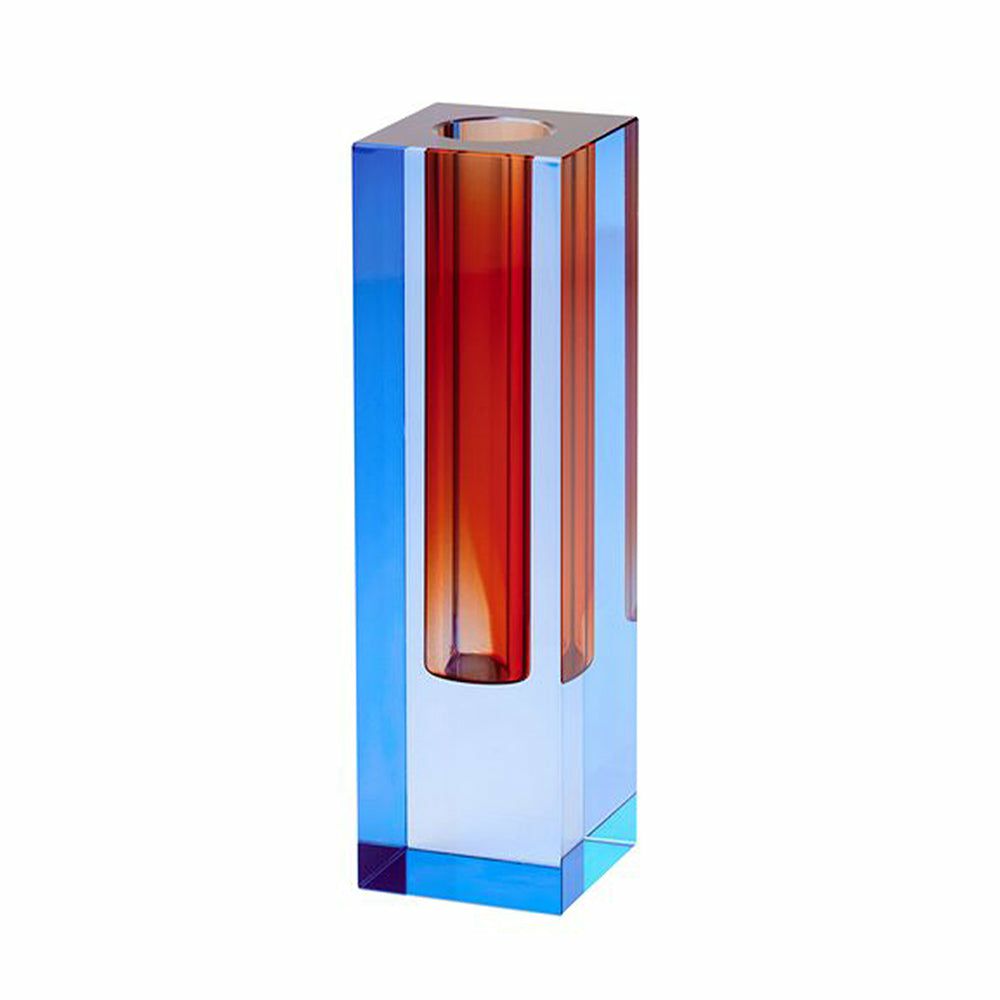 Vases | Vase Sari Crystal Glass In Blue, Orange H17Cm Home Accessories Vases