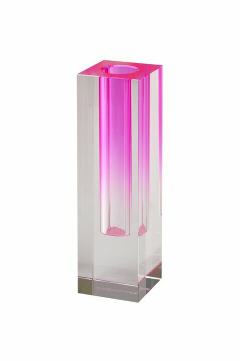 Vases | Vase Sari Crystal Glass, Transparent, Pink H17Cm Home Accessories Vases