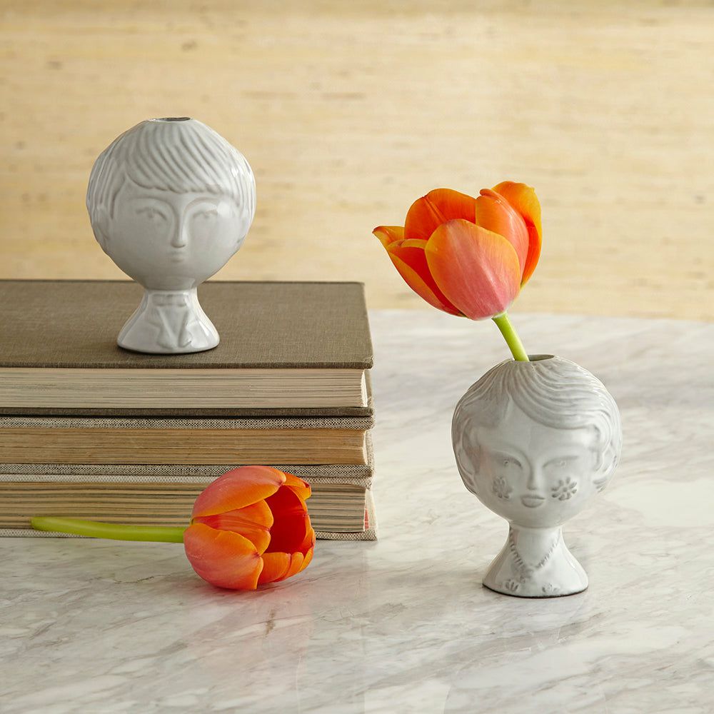 Vases | Vase Utopia Reversible Boy-Girl Bud In White Home Accessories Vases